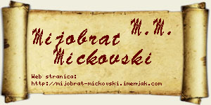 Mijobrat Mickovski vizit kartica